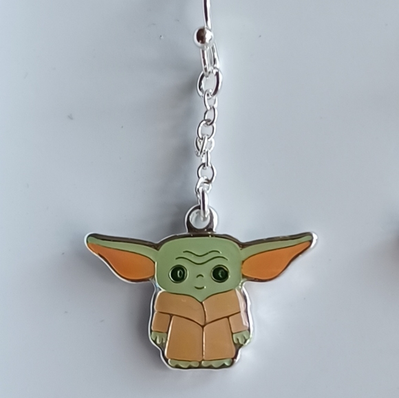 LICENCED Disney Star Wars The Mandalorian Baby Yoda Fine Silver Plated Earrings - Picture 10 of 10